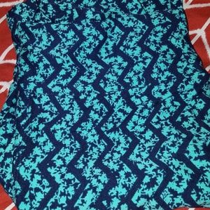 Lularoe OS leggings teal and navy
